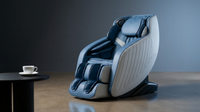 Blue Faux Leather Zero Gravity Recliner 3D Programmable Massage Chair — Lifestyle