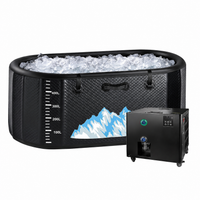 Cold Plunge Tub Built for Recovery Therapy, 248 Gallon Capacity, 1 HP Chiller, WiFi Control, Portable