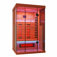 Infrared Sauna Built for Home Wellness, Canadian Hemlock, Full Spectrum Heating, Red Light Therapy, 1-2 Person